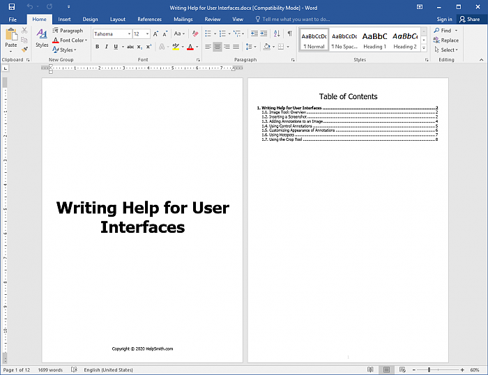 Microsoft Word Document Created with HelpSmith