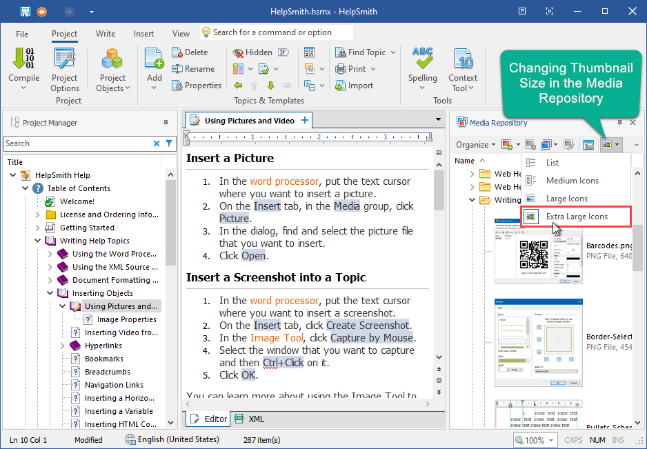 Changing Thumbnail Size in the Media Repository