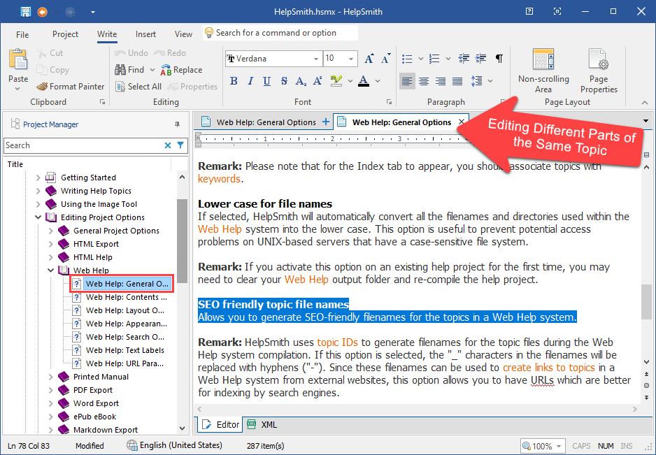 Editing the Same Topic in Separate Tabs