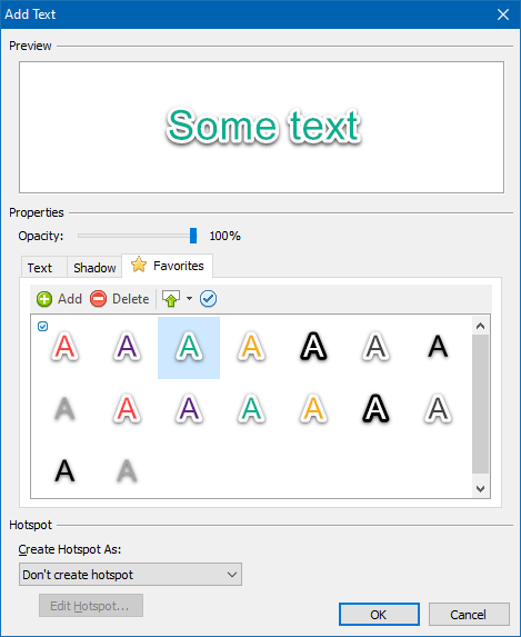 Presets for Text Annotations