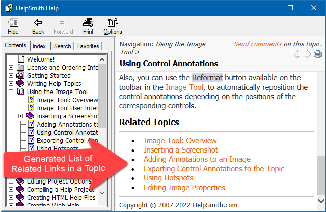 Generated List of Links in a Compiled .CHM Help File