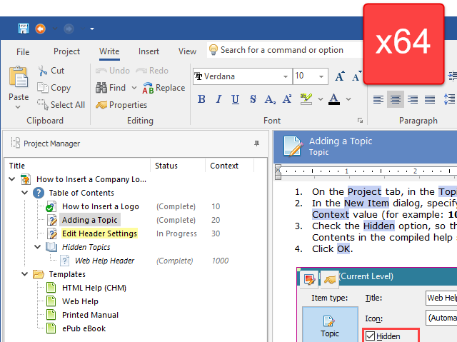 HelpSmith is Now a 64-bit Application