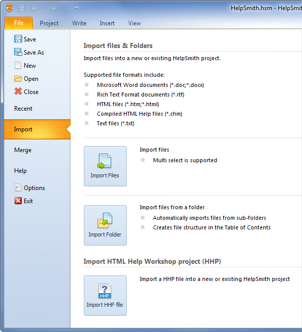 New Import Feature in HelpSmith