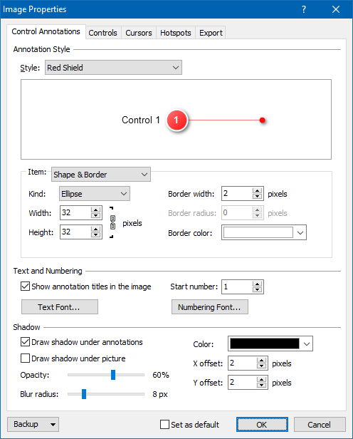 Customizing the Style and Formatting of Control Annotations