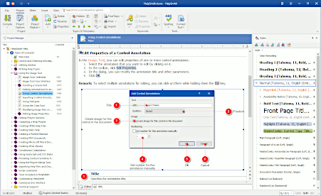 User Interface of the HelpSmith Help Authoring Tool
