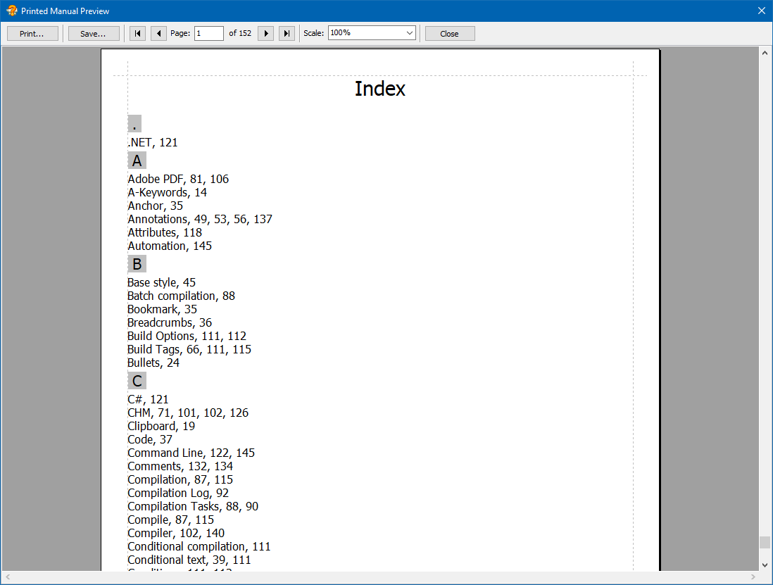 create a printed manual
