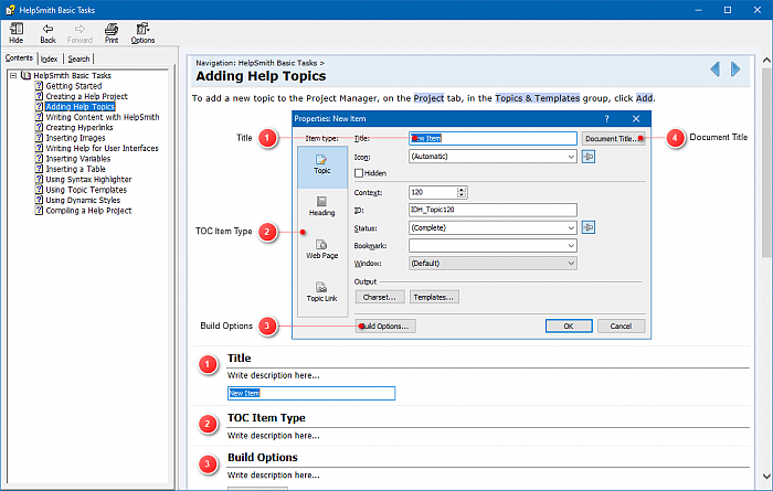 A .CHM help file created with HelpSmith