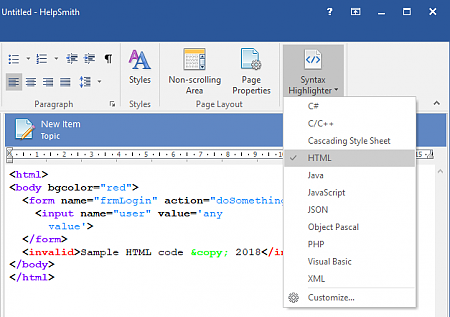 Formatting Program Code