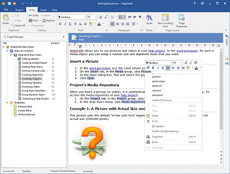 Spell Checker in Built-in Word Processor