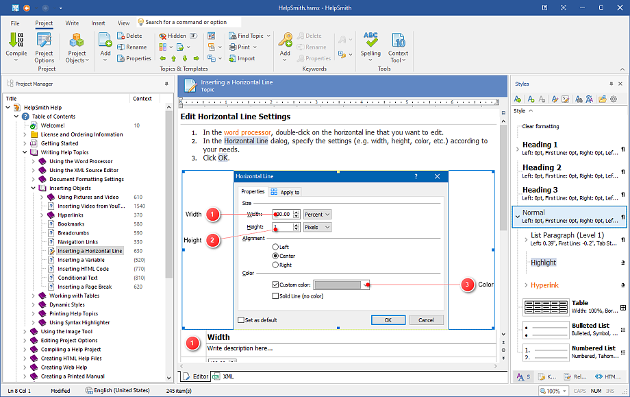 HelpSmith's Topic Editor